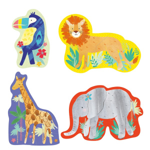 Floss & Rock Τα Πρώτα μου Παζλ 3-4-6-8 Τεμ. Ζούγκλα